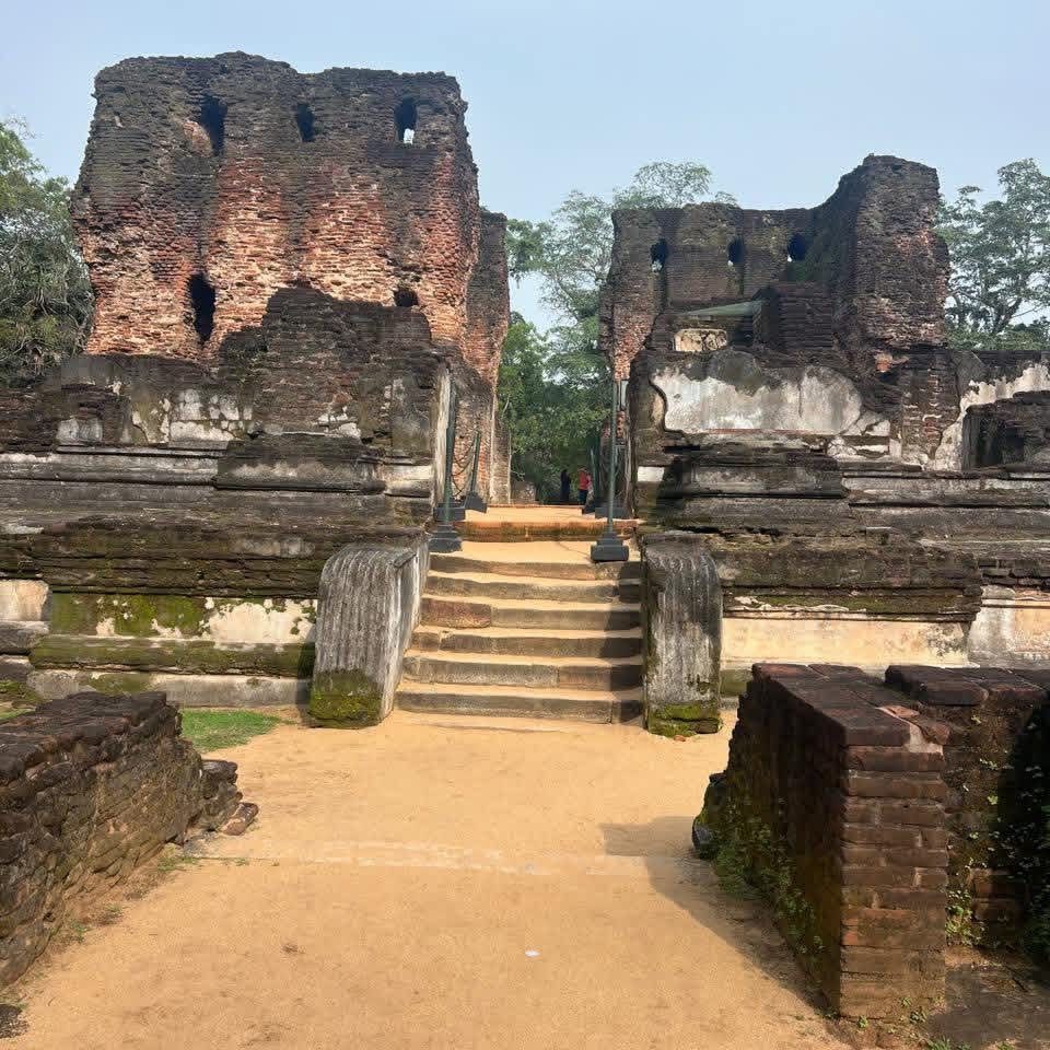 Ruins of Vejayanta Prasada royal palace of King Parakramabahu, Polonnaruwa, Sri Lanka